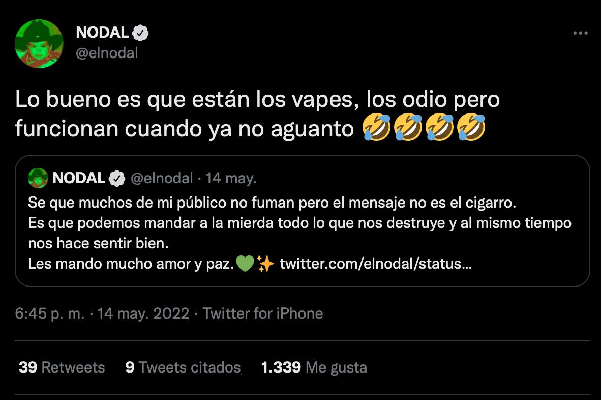 Christian Nodal lleva 3 días en abstinencia y aconseja mandar “a la mierda” lo que destruye