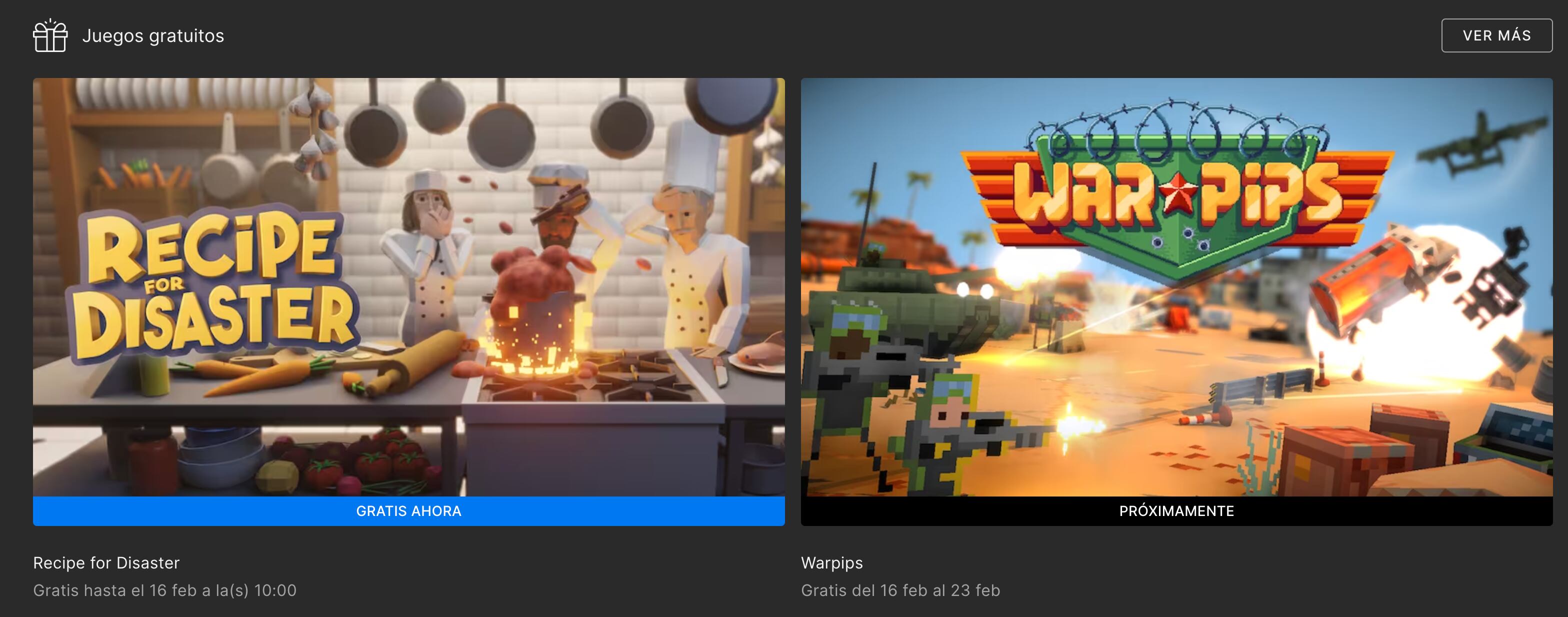 Juegos Gratis Epic Games