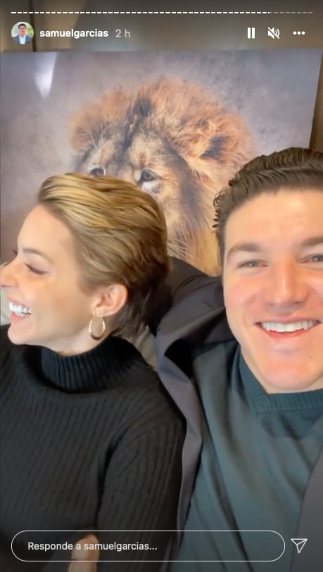 Captura de video de historias de Instagram de Samuel García con Mariana Rodríguez