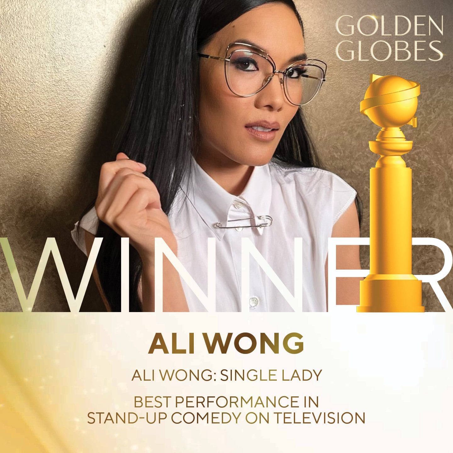 Ali Wong, ganadora Globos de Oro 2025