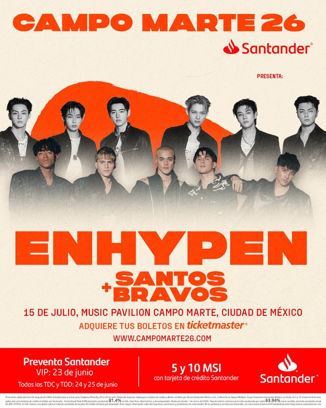 ENHYPEN y SANTOS BRAVOS en Campo Marte