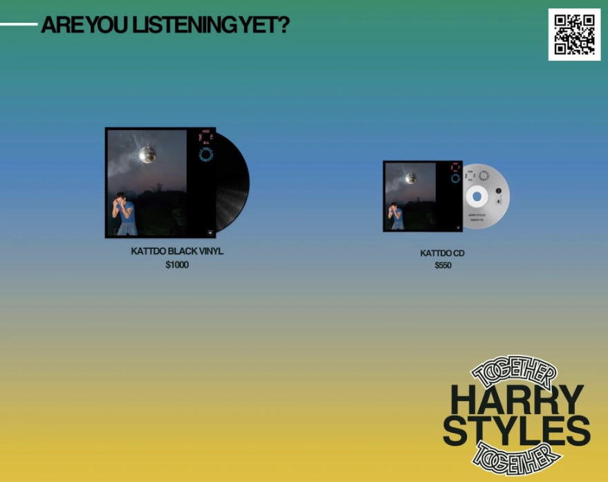Catálogo pop-up store de Harry Styles