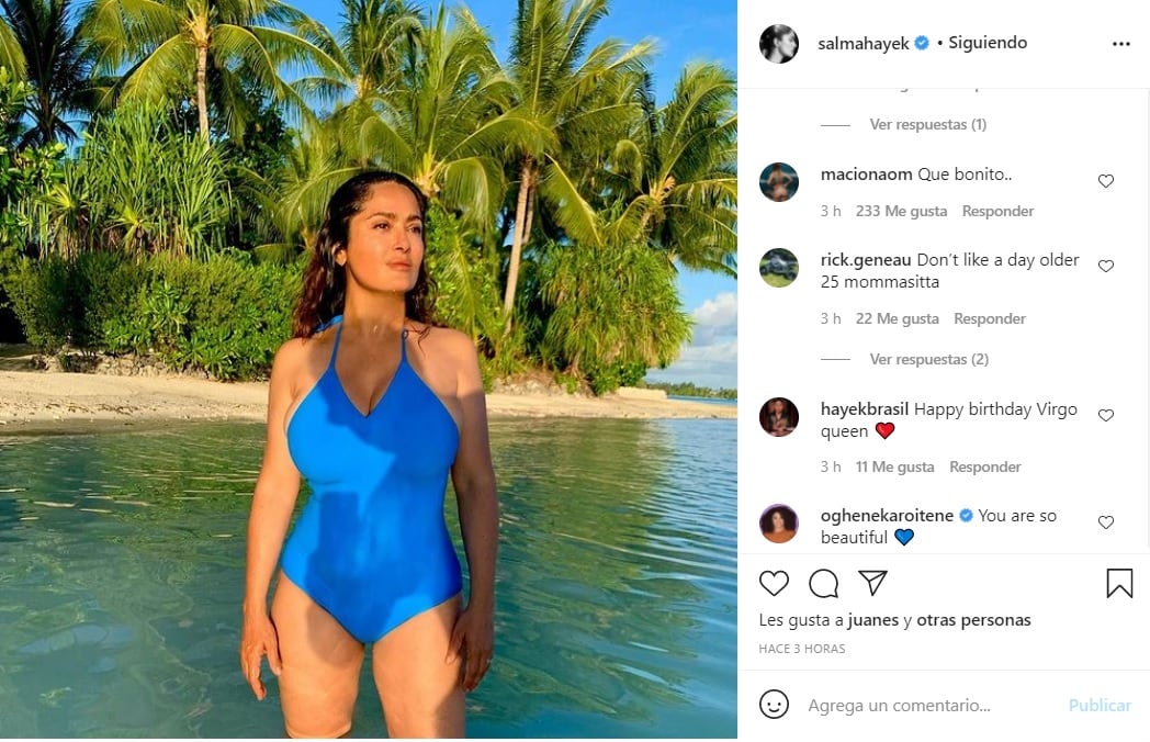 Salma Hayek celebra su cumpleaños