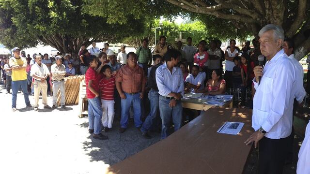 AMLO encabezó ayer un acto en el municipio de Juárez, ubicado en la zona petrolera del norte de Chiapas. Foto/Web de AMLO