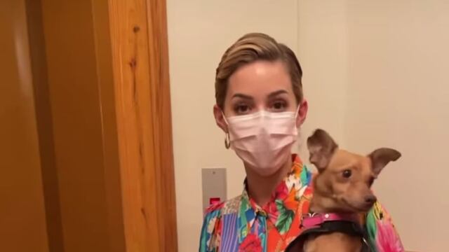 Mariana Rodríguez rescata a una perrita