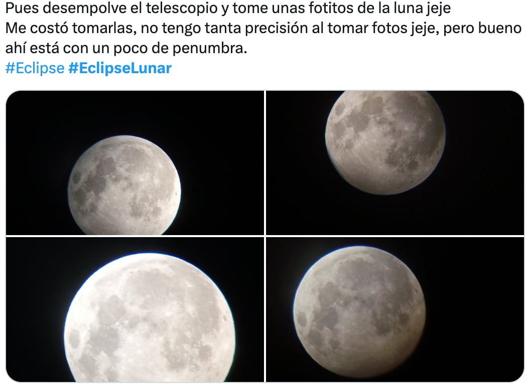 Las mejores fotos del eclipse lunar penumbral desde México