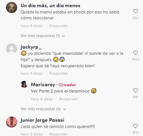 Reacciones a la mamá que se desmayó al reencontrarse con su hija 5 años después