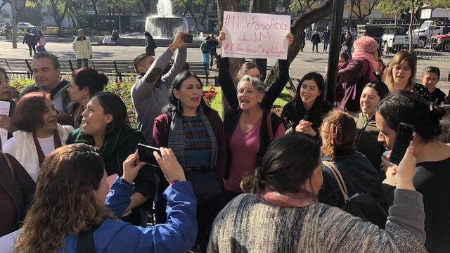 Manifestación en contra de la desaparición del Instituto Jalisciense de las Mujeres.