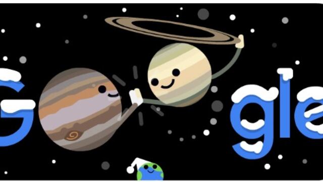 Doodle Júpiter y Saturno