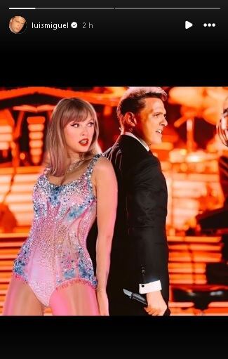 Luis Miguel comparte fotografía con Taylor Swift.