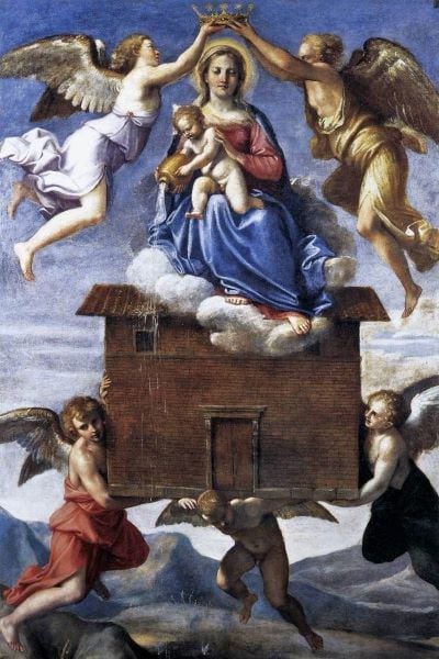 Representación de la Virgen de Loreto por Caravaggio