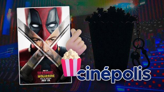 Cinépolis venderá palomera y llaveros coleccionables de Deadpool y Wolverine