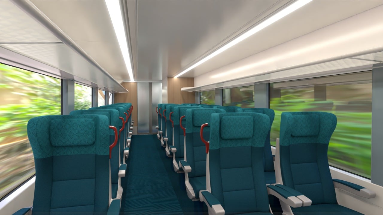 Asientos de primera clase en tren Xiinbal