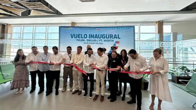 Aeropuerto de Tulum recibió su primer vuelo internacional
