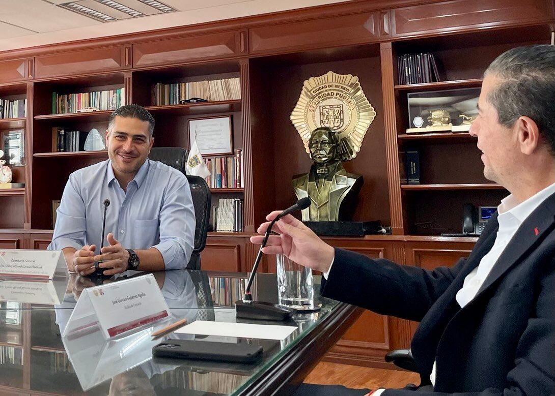 Omar García Harfuch y Giovani Gutiérrez
