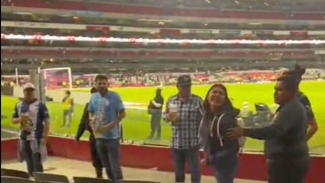 Trifulca en el Estadio Azteca