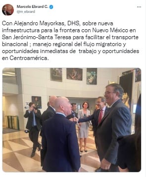 Tuit de Marcelo Ebrard