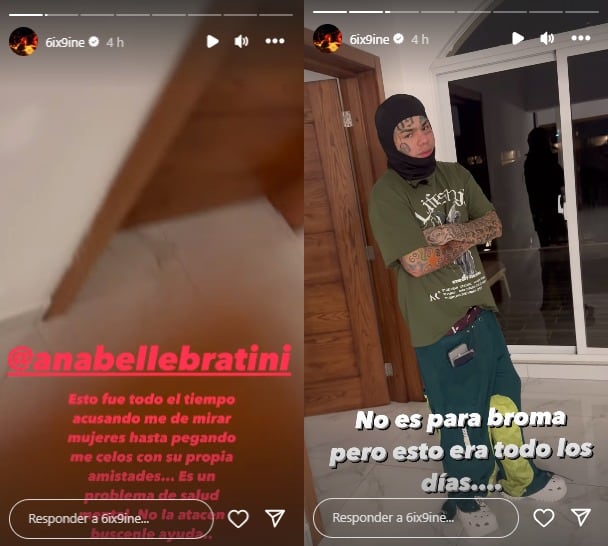 Tekashi 6ix9ine exhibe más videos de Yailin La Más Viral