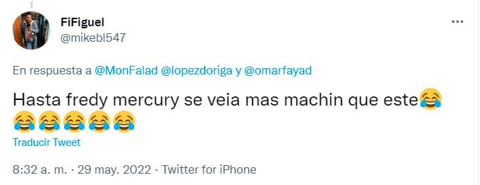 Comentarios sobre Omar Fayad cantando 'Sálvame' de RBD/captura de pantalla