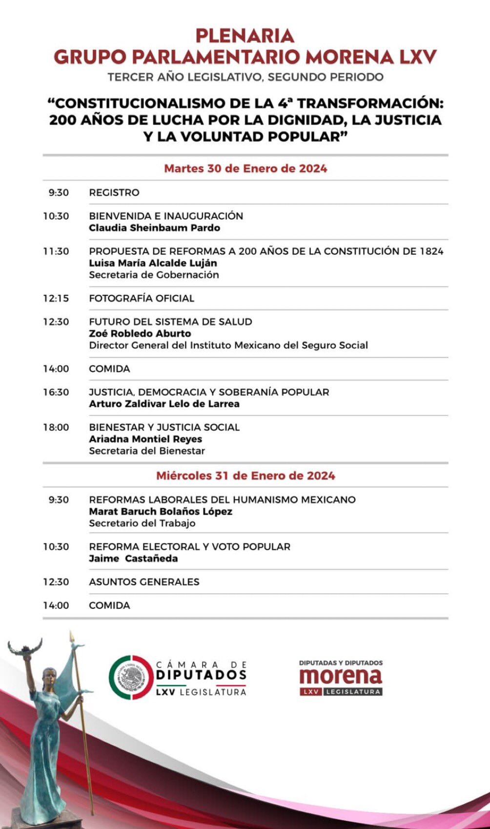 Reunión plenaria de Morena en la Cámara de Diputados