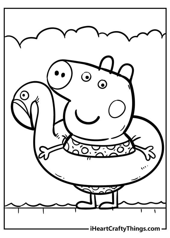 5 dibujos de Pascua de Peppa Pig para colorear que puedes imprimir