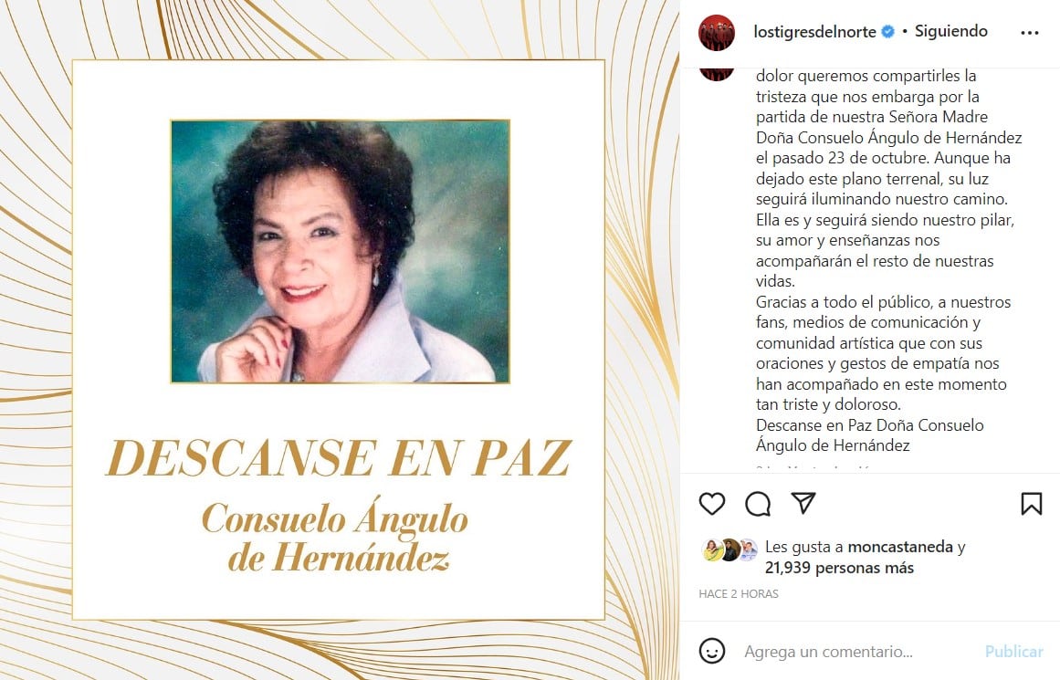 Publicación de Los Tigres del Norte