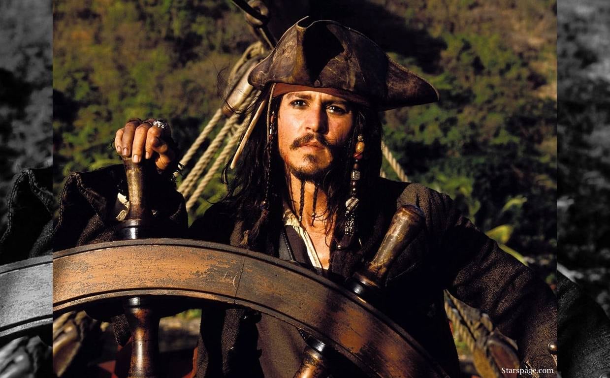 Johnny Depp como Jack Sparrow en Piratas del Caribe