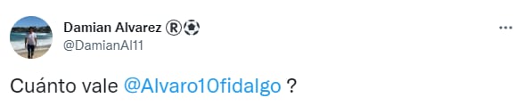 Tuit de Damián Álvarez
