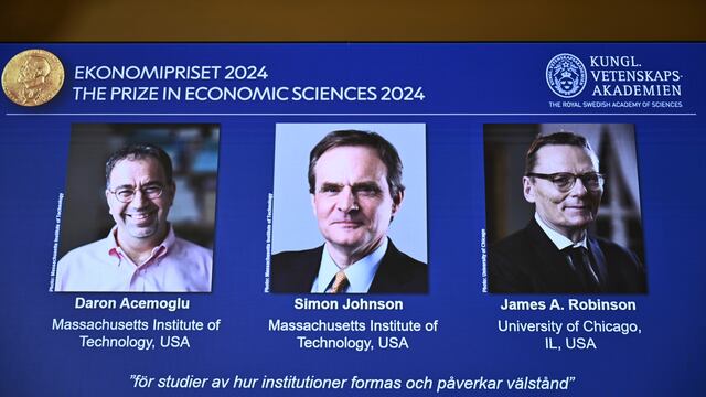 ¿Quién ganó el Premio Nobel de Economía 2024? Daron Acemoglu, Simon Johnson y James Robinson