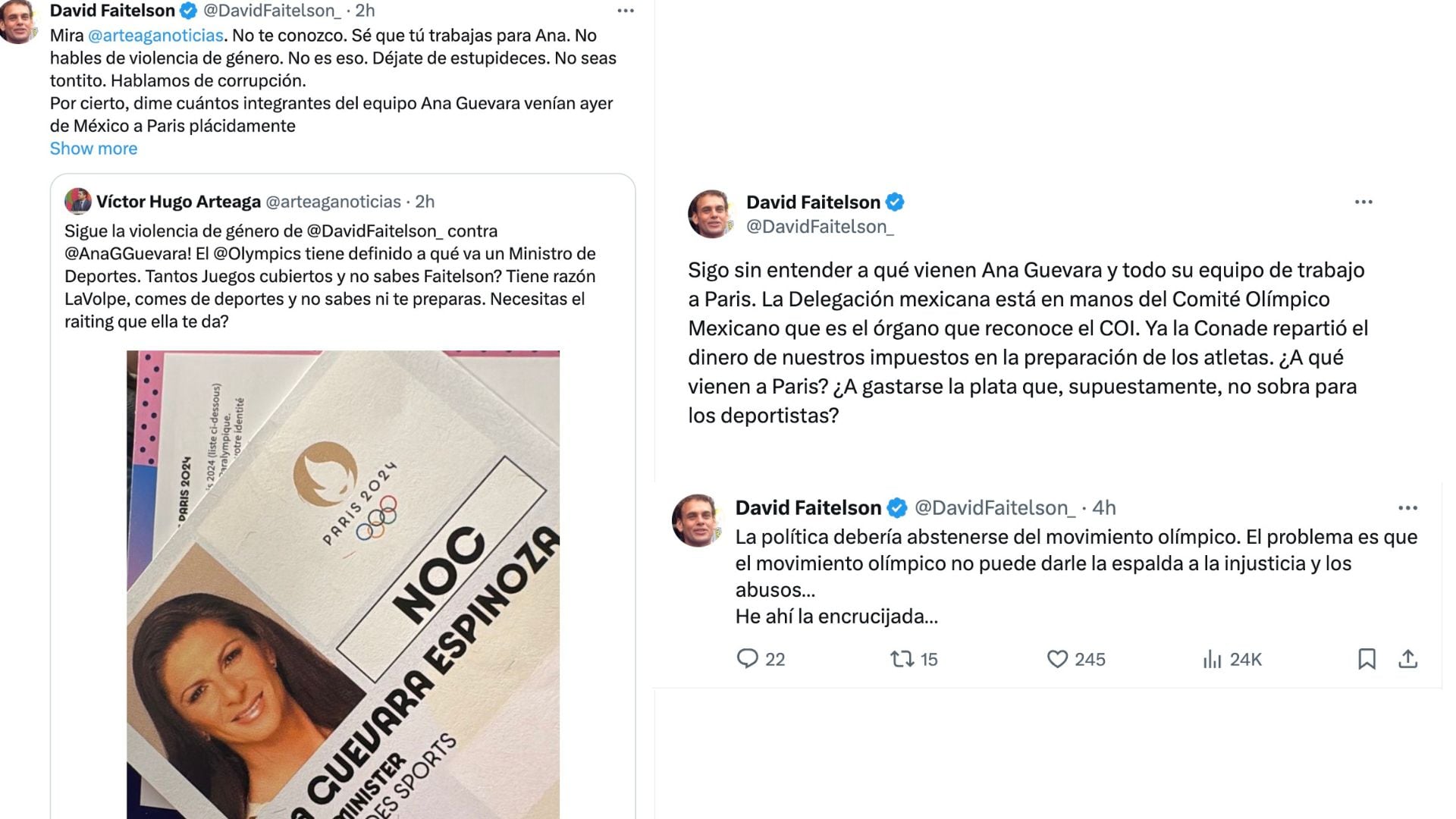 David Faitelson contra Ana Gabriela Guevara.