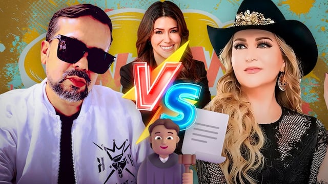 Cruz Martínez, esposo de Alicia Villarreal, acompañado de Camille Vasquez