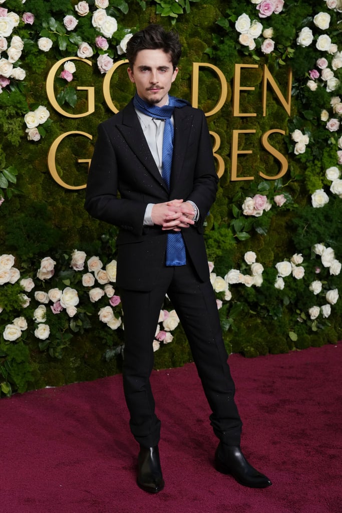 Timothee Chalamet llega a los Globos de Oro 2025.