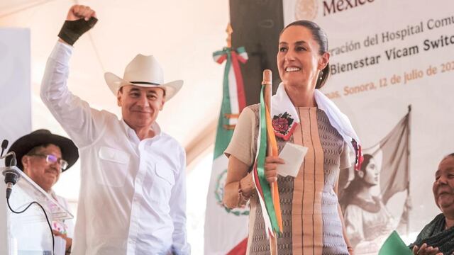 Claudia Sheinbaum y Alfonso Durazo. Foto Cortesía: Gobierno del Estado de Sonora.