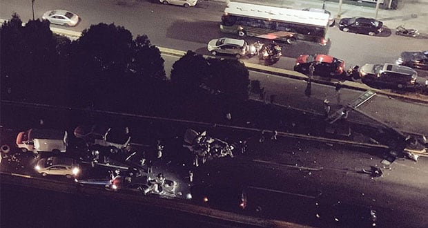 Tráiler arrolla 14 vehículos en Santa Fe