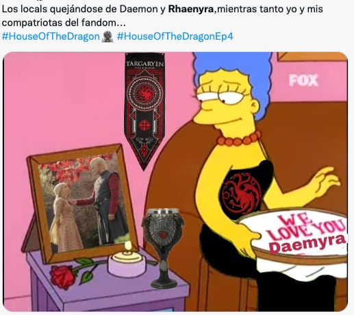 Memes de The House of Dragon de Daemon y Rhaenyra