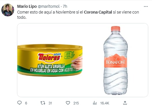 Memes por el cartel del Corona Capital 2023