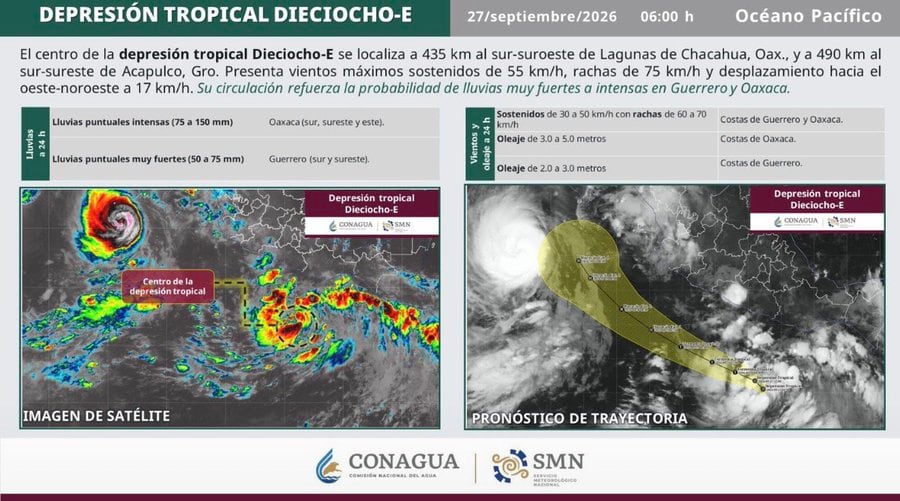 Depresión Tropical Dieciocho-E