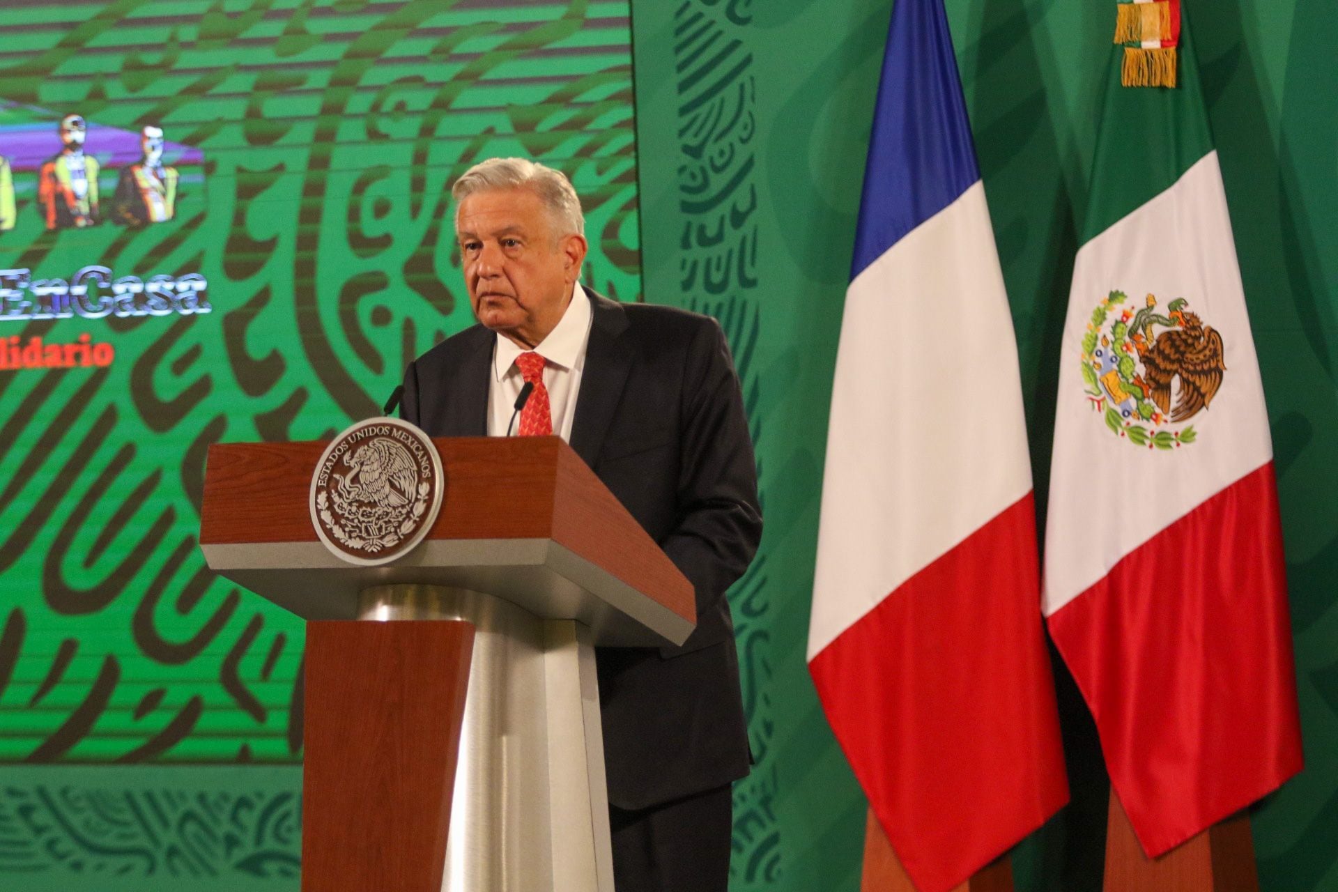 AMLO en su conferencia mañanera