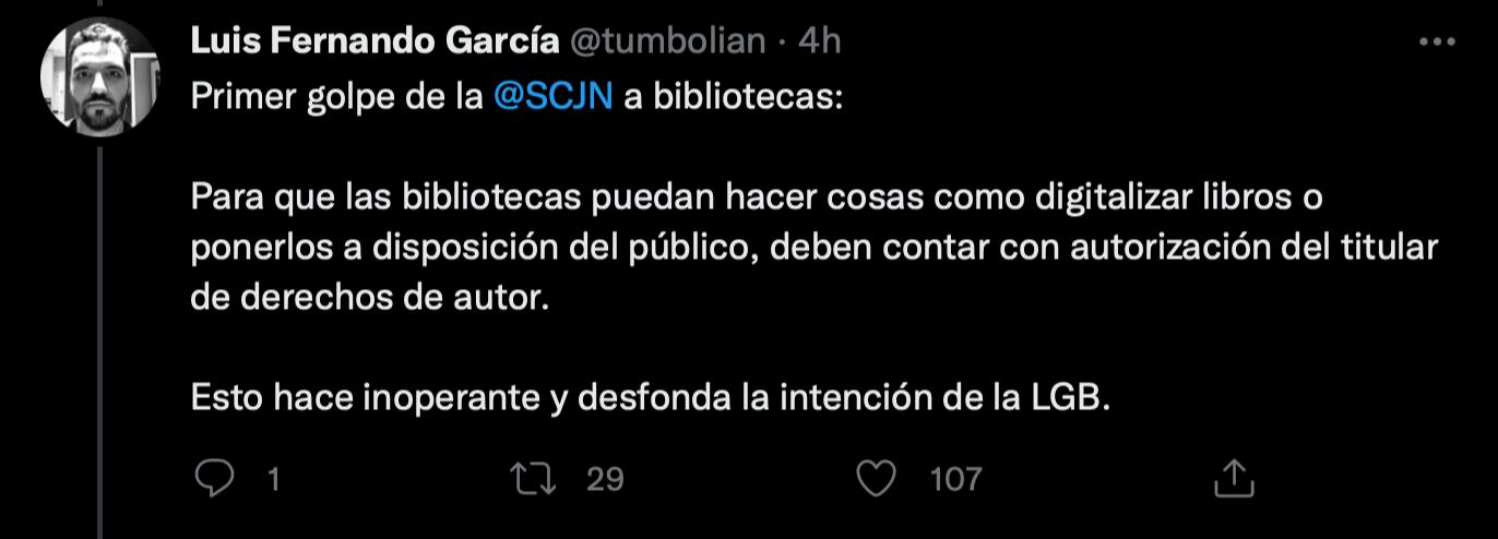 SCJN: Bibliotecas no podrán poner obras a disposición del público sin previa autorización del titular de derechos de autor
