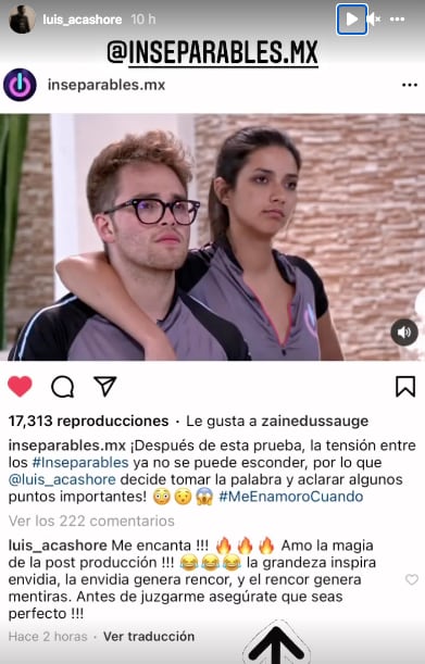 El 'Potro' se enorgullece de su participación en Inseparables