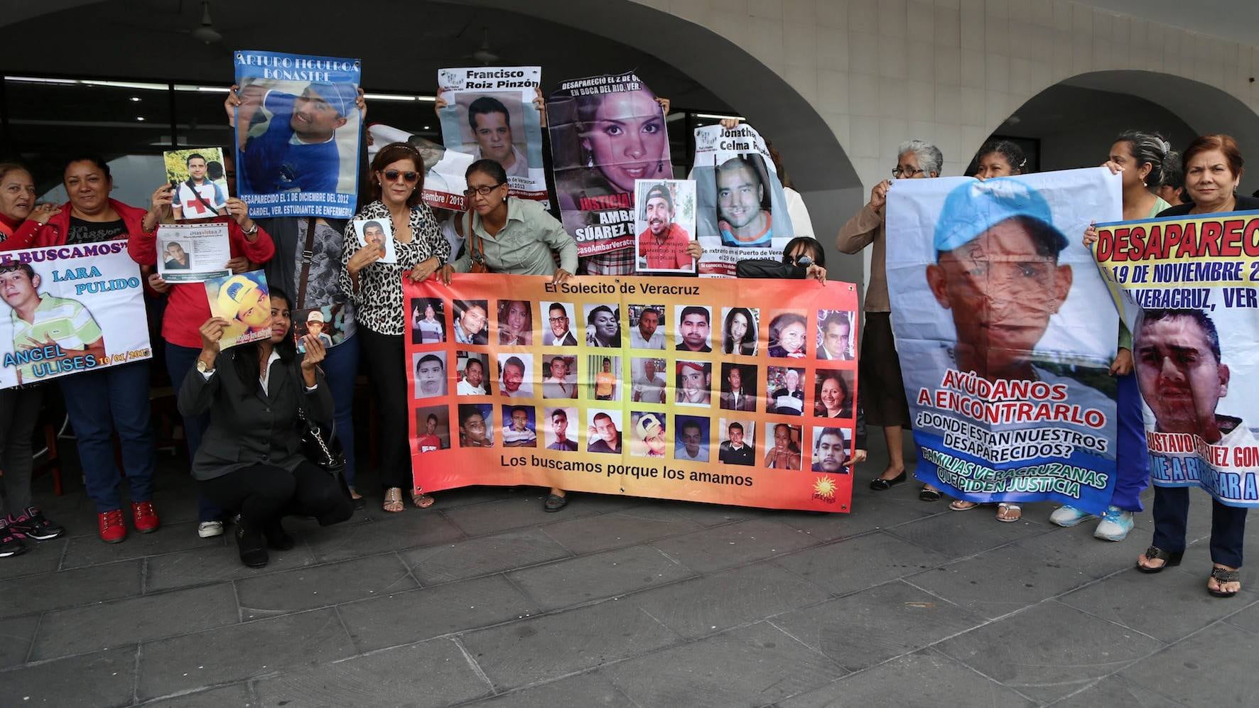 Familias de desaparecidos en Veracruz