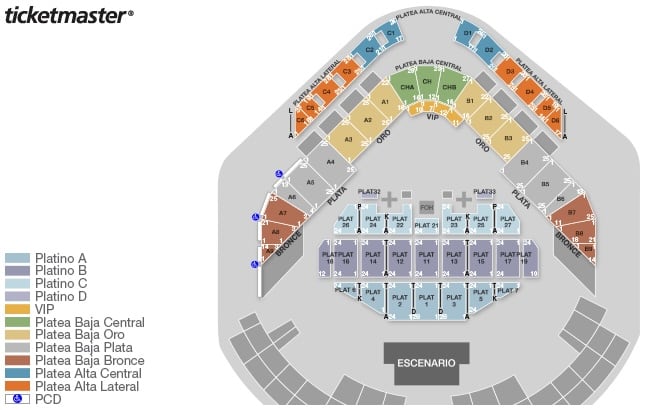 Mapa Estadio Alfredo Harp Helú