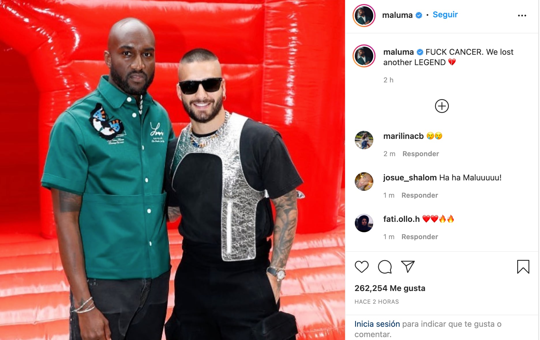 Virgil Abloh y Maluma