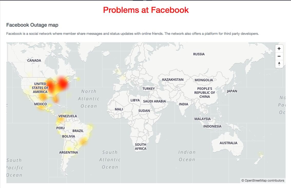 Facebook caída