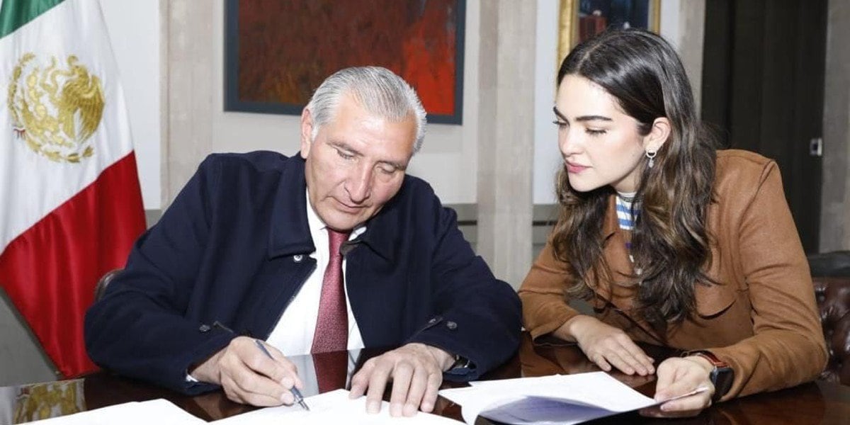 Andrea Chávez y Adán Augusto López
