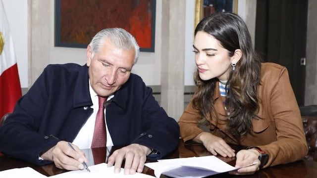 Andrea Chávez y Adán Augusto López