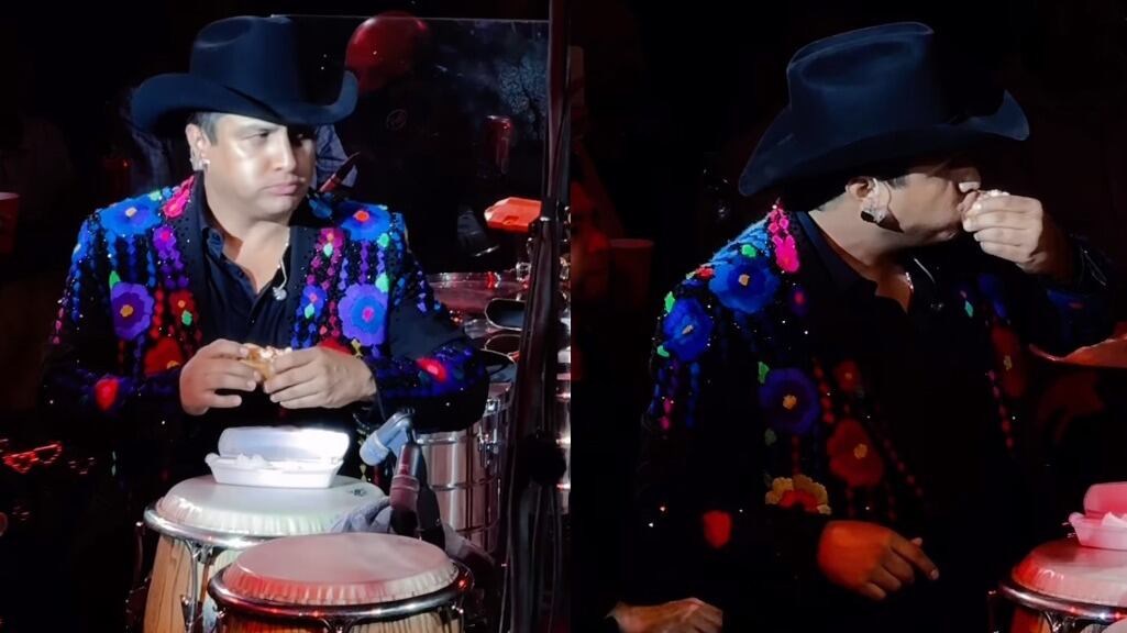 Julión Álvarez se pidió un hot dog en pleno concierto porque el hambre no espera (VIDEO)