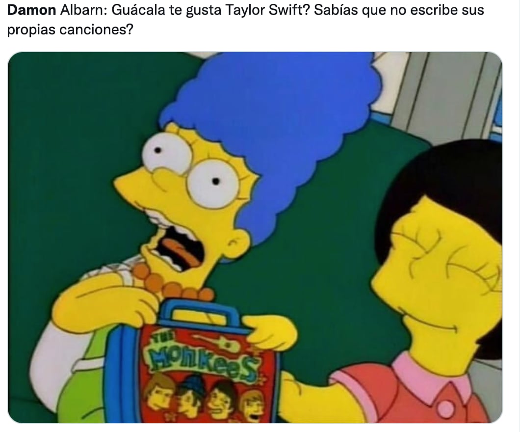 memes sobre Damon Albern y Taylor Swift