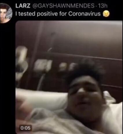 Influencer da positivo en coronavirus.