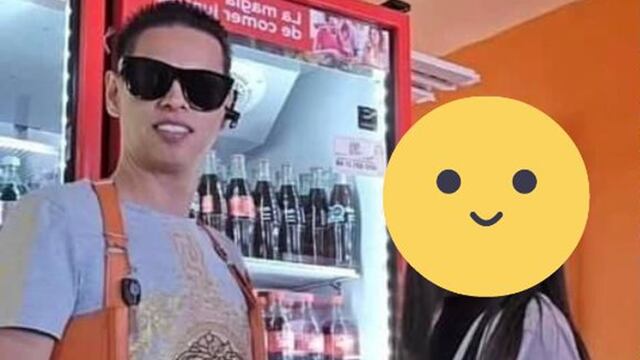 Alex Marín con la chica de Movistar